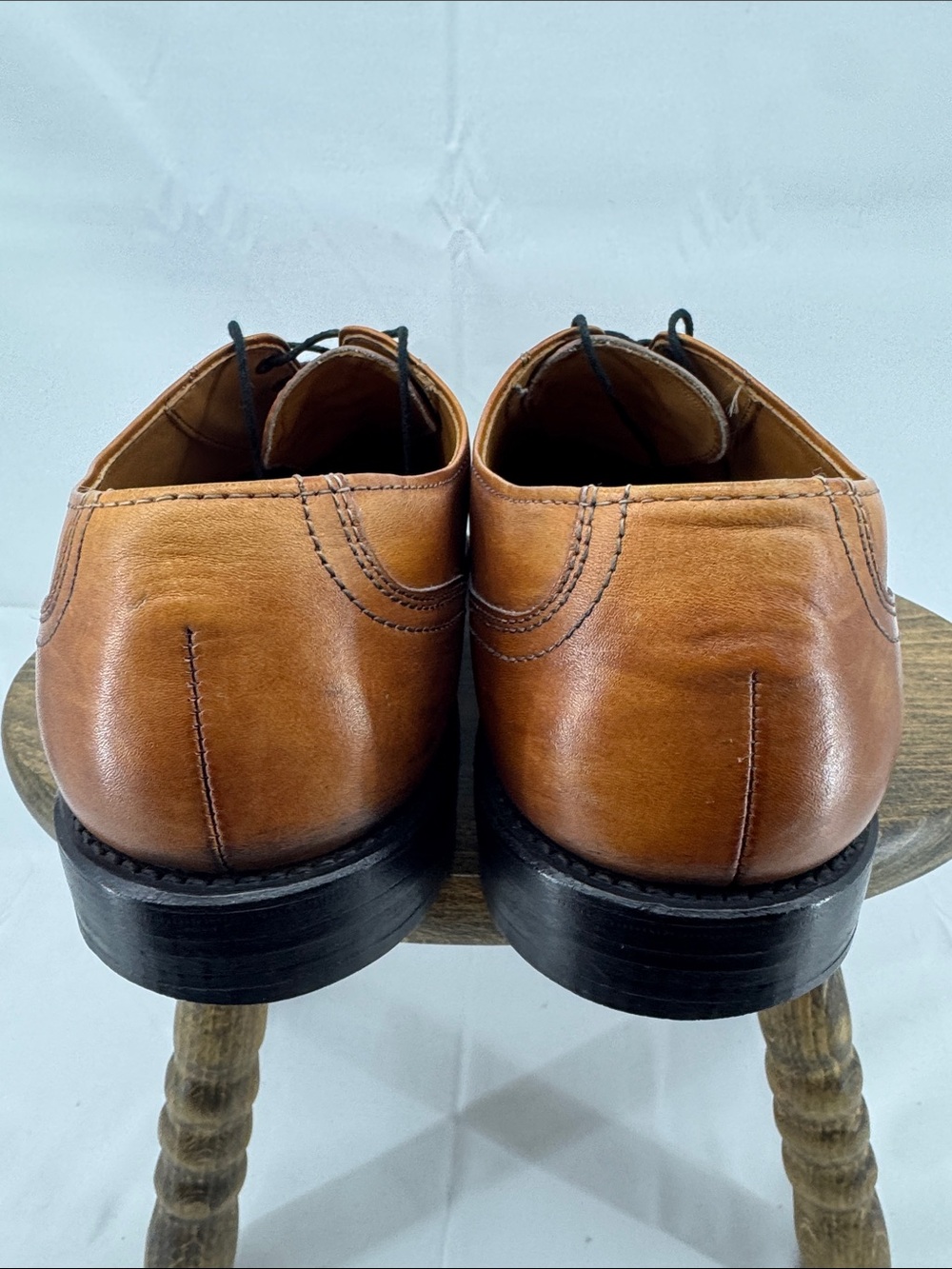 Allen Edmonds Mens Brookwood Leather Cap Toe Dress Shoes in Cognac, sz 11 - Picture 5 of 15